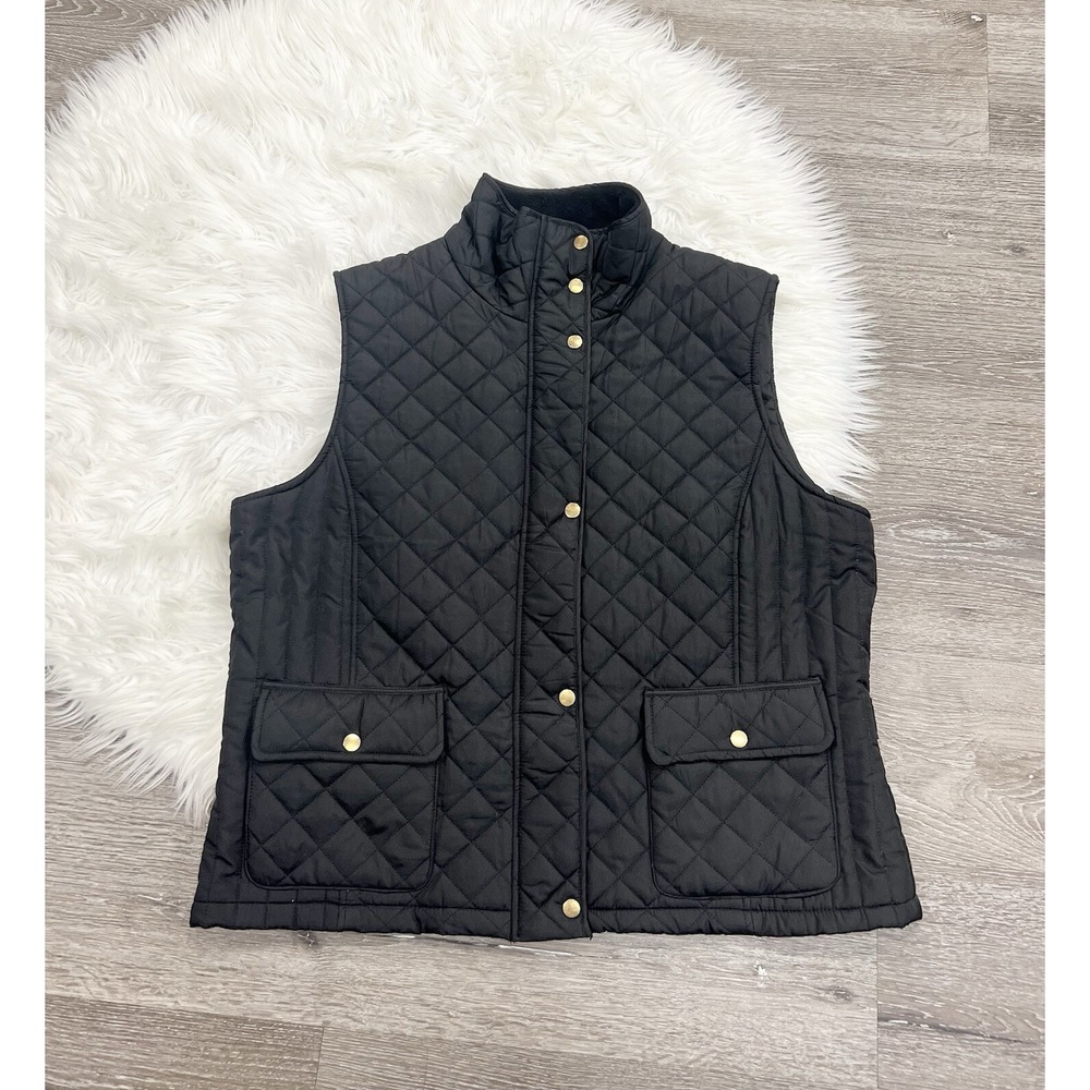 KC COLLECTIVE Black Quilted Vest‎ Size 1X
